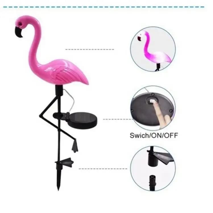 ComphyGo Solar Lights for Outside Flamingo Lawn Lamp Turn on/Off Automatically for Patio Lights,Landscape Lighting,Yard Decorations Outdoor,Solar Lights Outdoor Waterproof