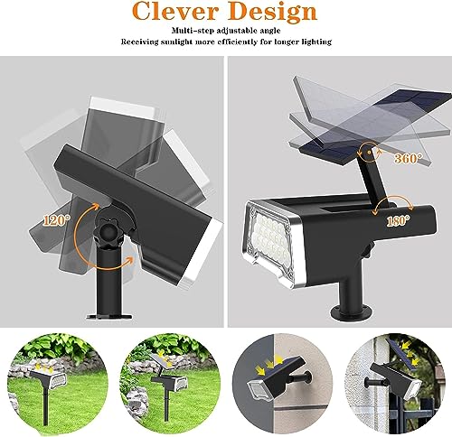 ComphyGo Outdoor Solar Lights 2pack, Solar Lights for Outside,Patio Lights