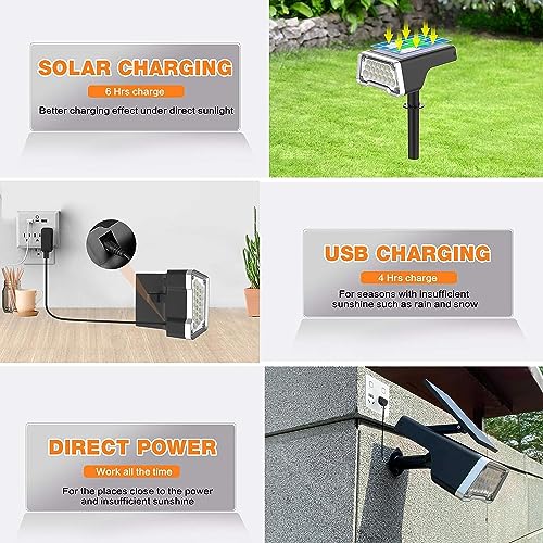ComphyGo Outdoor Solar Lights 2pack, Solar Lights for Outside,Patio Lights