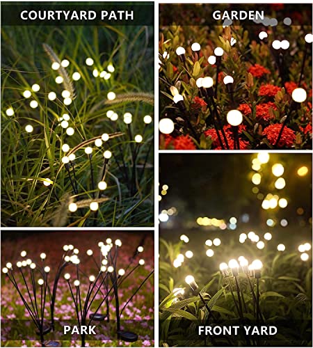 ComphyGo Starburst Swaying Solar Firefly Light LED Outdoor IPWaterproof Decorative Garden Lights for Pathway Yard Patio - Solar Lights for Outside, Outdoor Lights & Landscape Lighting Decor Clearance