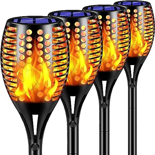 ComphyGo Solar Lights for Outside Upgraded Super Large Size 43"(2 Pack) 96 LED Waterproof Flickering Flames Torch Outdoor lightsSolar Spotlights Landscape Decoration Lighting Dusk to Dawn Auto On/Off
