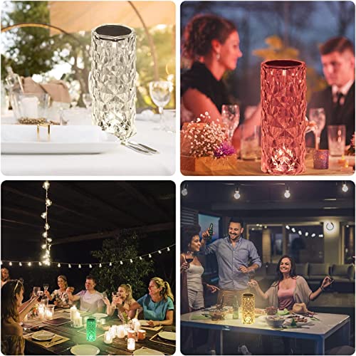 Table lamp Crystal RGB Rechargable Acrylic Decorative Smart lamp,16 Colors RGB Changing lamp, USB chargebale,Crystal Lamp