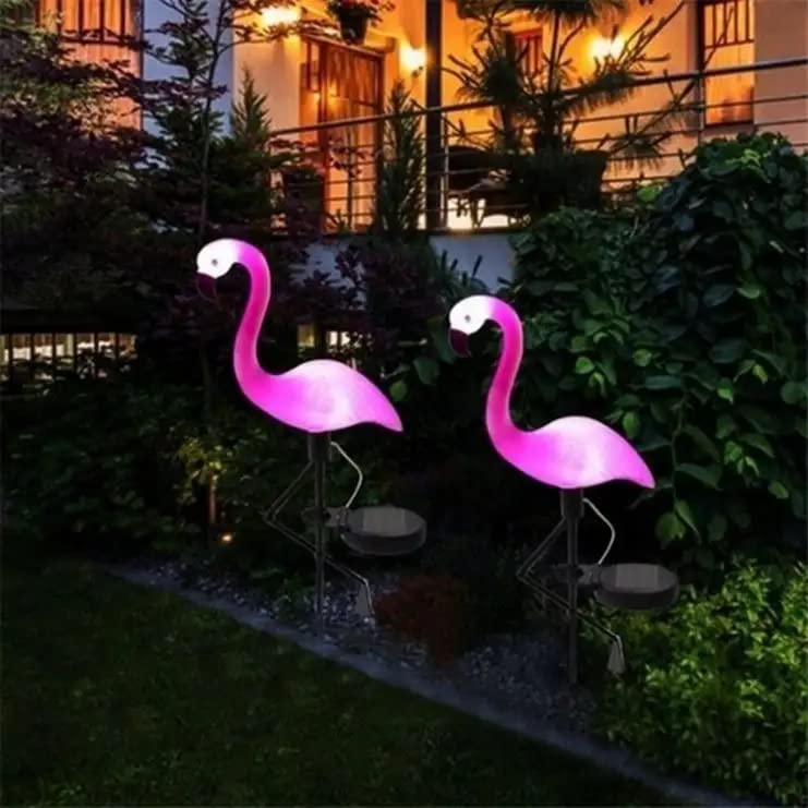 ComphyGo Solar Lights for Outside Flamingo Lawn Lamp Turn on/Off Automatically for Patio Lights,Landscape Lighting,Yard Decorations Outdoor,Solar Lights Outdoor Waterproof
