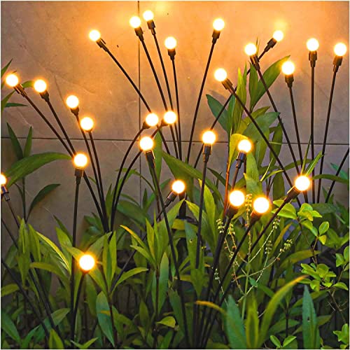 ComphyGo Starburst Swaying Solar Firefly Light LED Outdoor IPWaterproof Decorative Garden Lights for Pathway Yard Patio - Solar Lights for Outside, Outdoor Lights & Landscape Lighting Decor Clearance