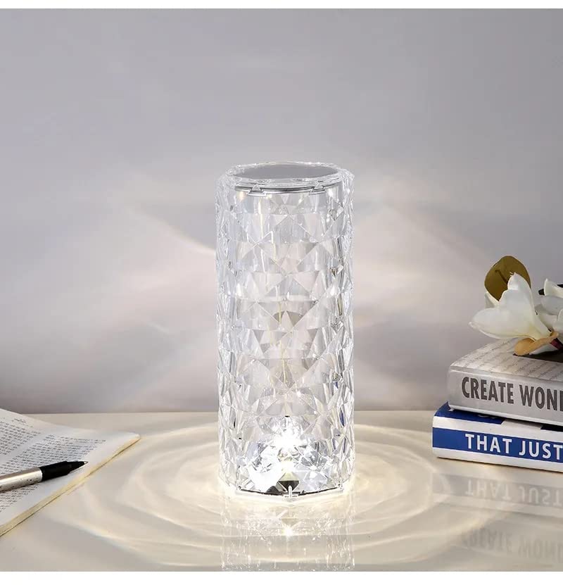 Table lamp Crystal RGB Rechargable Acrylic Decorative Smart lamp,16 Colors RGB Changing lamp, USB chargebale,Crystal Lamp
