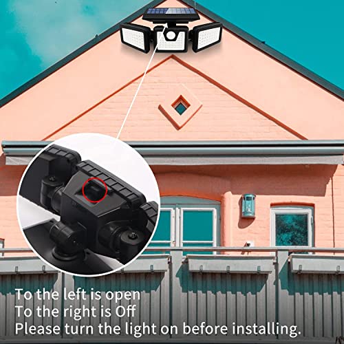 118 Led 3 Head Led Solar Outdoor Light,