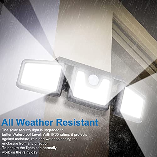 118 Led 3 Head Led Solar Outdoor Light,