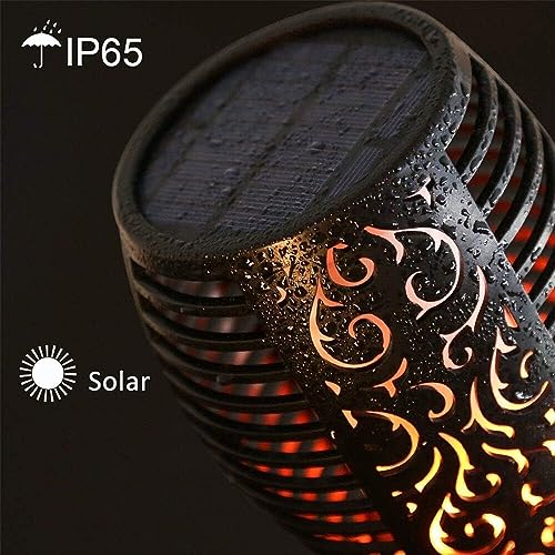 ComphyGo Solar Lights for Outside Upgraded Super Large Size 43"(2 Pack) 96 LED Waterproof Flickering Flames Torch Outdoor lightsSolar Spotlights Landscape Decoration Lighting Dusk to Dawn Auto On/Off