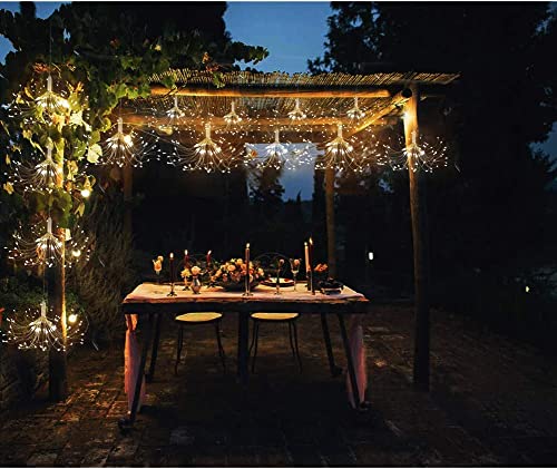ComphyGo Solar Lights for Outside 120leds String Lights with Remote Control for Garden Decor, Front Porch Decor, Patio Lights, Landscape Lighting, Solar Lights Outdoor Waterproof