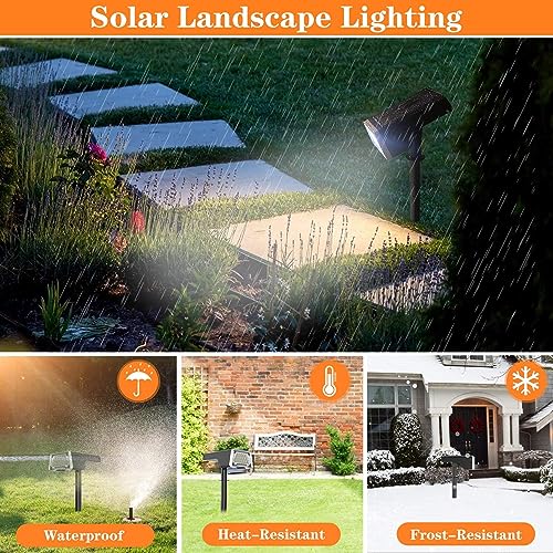 ComphyGo Outdoor Solar Lights 2pack, Solar Lights for Outside,Patio Lights