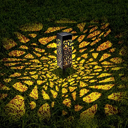 ComphyGo Outdoor Solar Lights 8pack, Solar Lights for Outside,Patio Lights, Landscape Lighting, Solar Lights Outdoor Waterproof, Solar Outdoor Lights Turn On/Off auto, Up to 12 Hours Outdoor Lighting