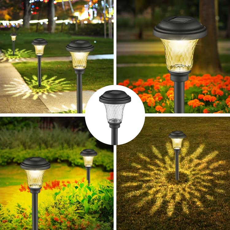 Solar Lights for Outside 6 Pack Outdoor LED Solar Outdoor Lights for Patio Lights,Landscape Lighting,Yard Decorations Outdoor,Solar Lights Outdoor Waterproof,Solar Light