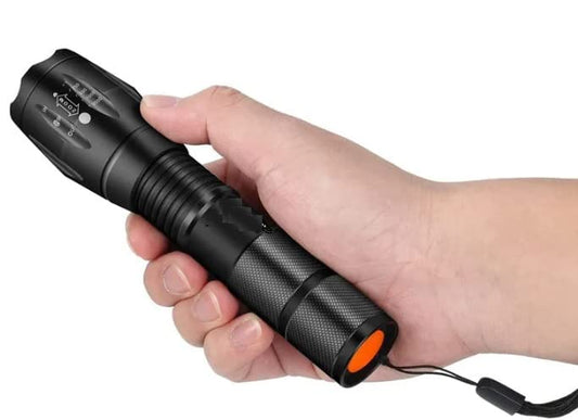 Comphygo Led Hand Rechargeable Flashlights Lights S Rechargeable Aluminium Alloy,High Lumens With 5 Modes,Waterproof Focus Zoomable Flash Light, camping essentials good add to your camping accessories