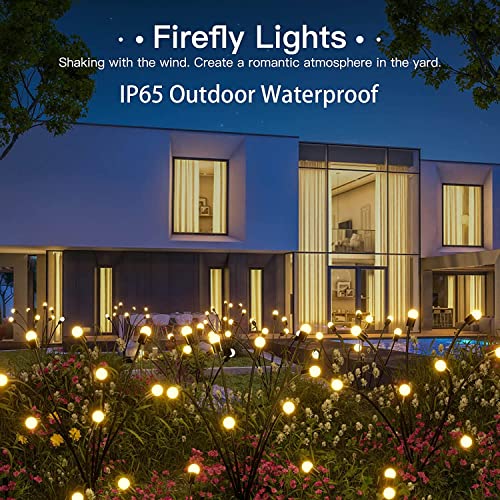 ComphyGo Starburst Swaying Solar Firefly Light LED Outdoor IPWaterproof Decorative Garden Lights for Pathway Yard Patio - Solar Lights for Outside, Outdoor Lights & Landscape Lighting Decor Clearance