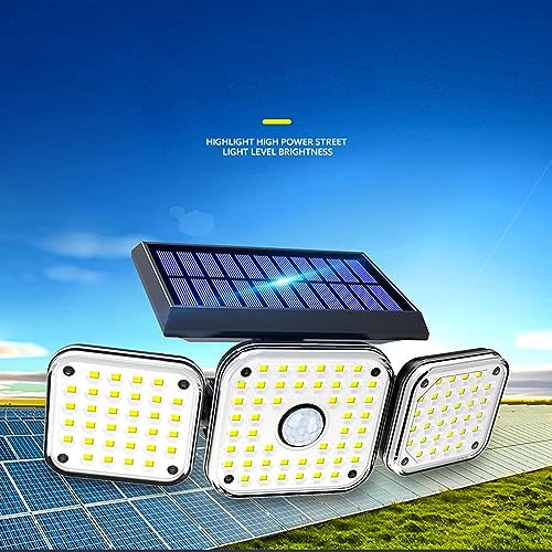 ComphyGo112 LED Solar Motion Sensor Light, Super Bright Outdoor Wall Light with Large Capacity Battery, IP65 Waterproof