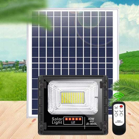 40W Solar Outdoor Flood Light Waterproof/Remote Control/Automatic Working for Balcony, Patio, Garage, Porch, Garden