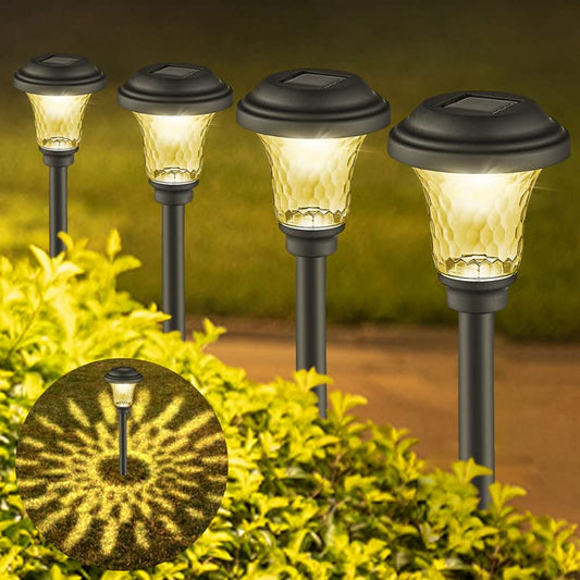 Solar Lights for Outside 6 Pack Outdoor LED Solar Outdoor Lights for Patio Lights,Landscape Lighting,Yard Decorations Outdoor,Solar Lights Outdoor Waterproof,Solar Light